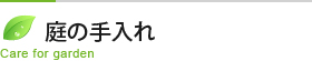 庭の手入れ